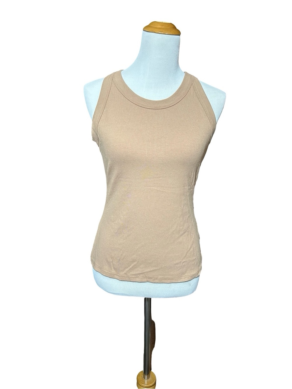 Women's Ribbed Tank Top - Beige